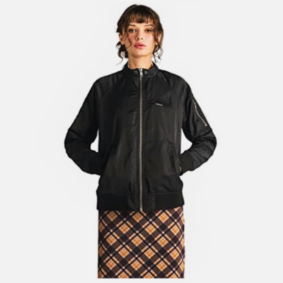 Members Only Black Satin Bomber Jacket NWOT - Picture 6 of 6